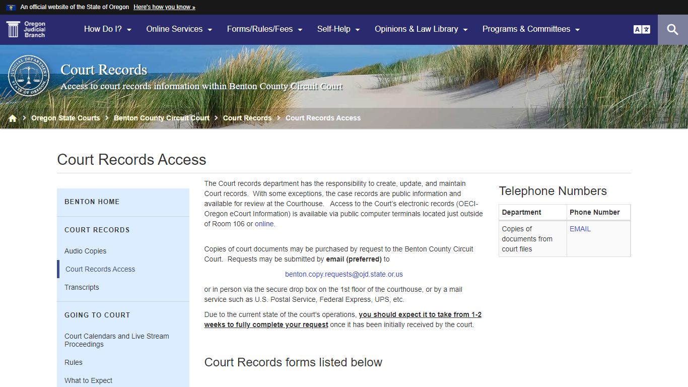 Oregon Judicial Department : Court Records Access : Court Records ...